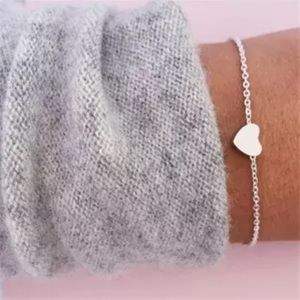BOGO Silver Simple Heart Bracelet